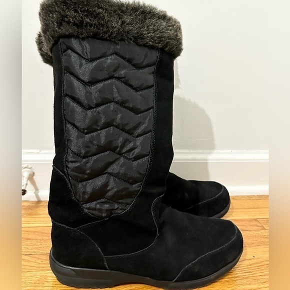 Lands End Sophia Tall Snow Winter Boots Faux Fur Lined Black size 11 - Picture 9 of 9